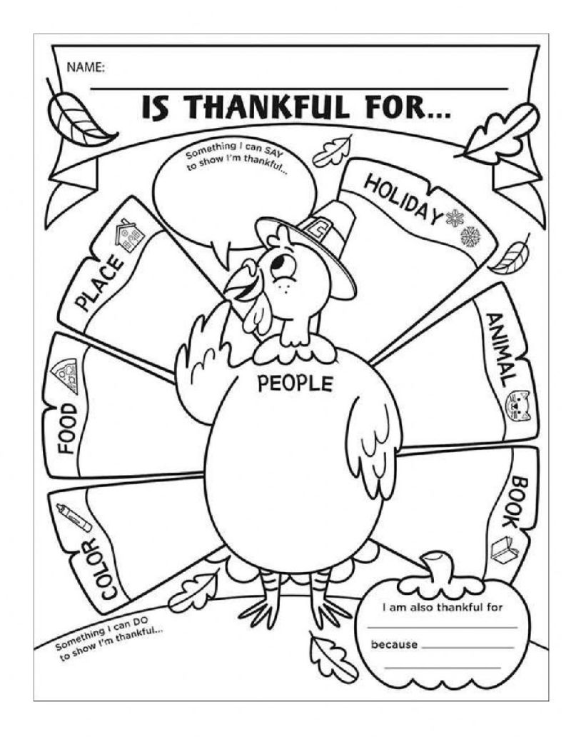 I Am Thankful For Worksheets Free Sample Example Format Templates