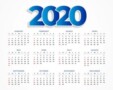 2020 Calendar Blank