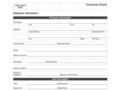 Customer Information Form Template Excel
