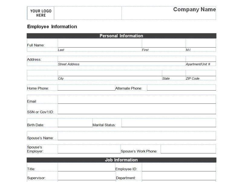 Customer Information Form Template Excel - Free Sample, Example ...