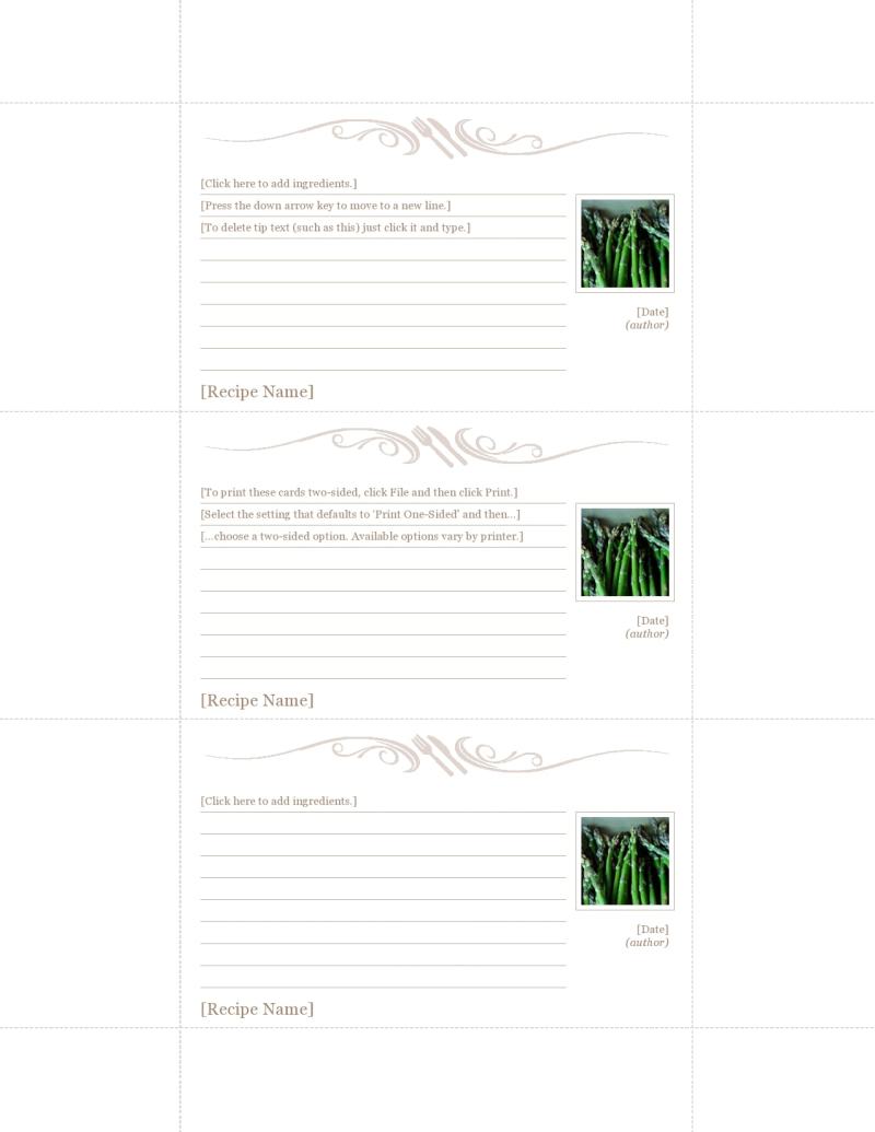 Word Document Place Card Template