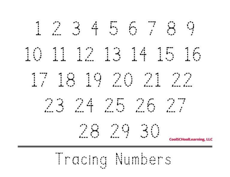 Number Tracing 1100 Free Sample, Example & Format Templates