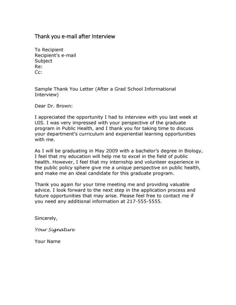 Sample Internship Thank You Letter - Free Sample, Example & Format ...