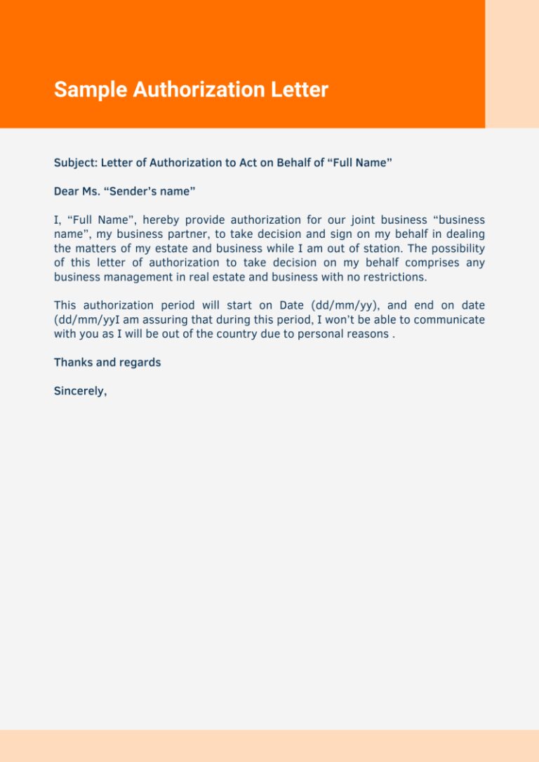 Sample Of Authorization Letter On My Behalf Free Sample Example   Sample Of Authorization Letter On My Behalf Aa558bfd1 768x1086 