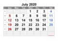 Weekly Calendar 2020 Printable