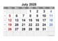 Weekly Calendar 2020 Printable