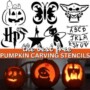Easy Scary Pumpkin Stencils