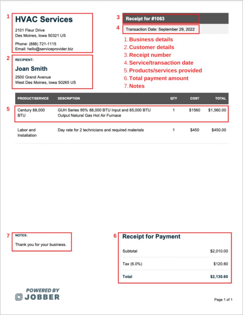 Hvac Service Order Invoice - Free Sample, Example & Format Templates