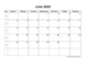 June Blank Calendar