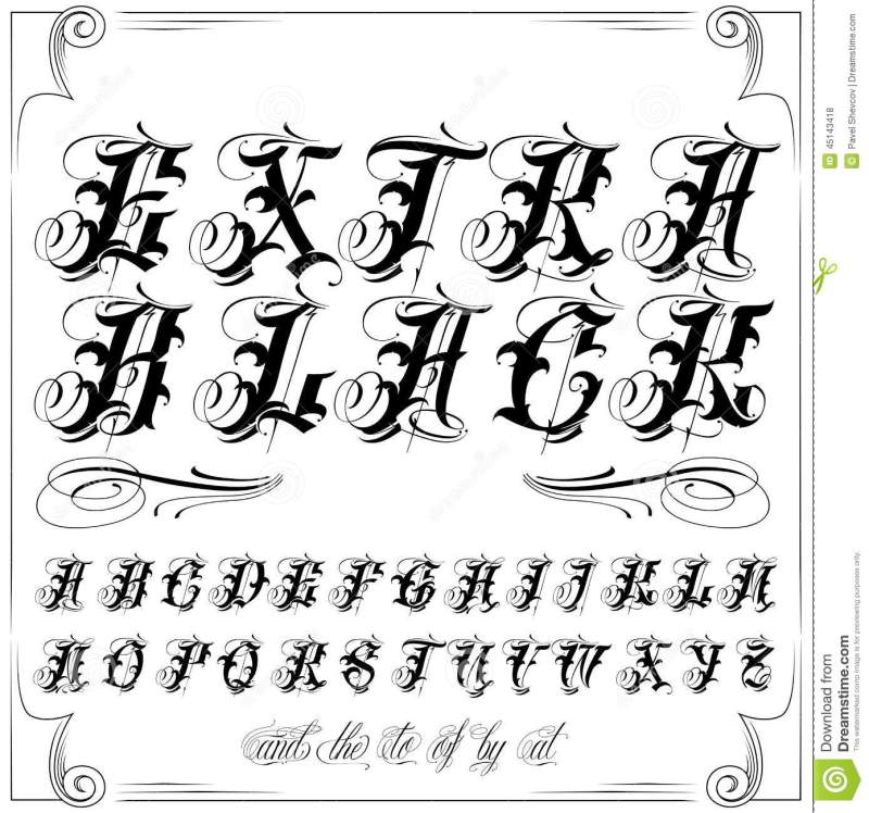 Old English Tattoo Font Free Sample, Example & Format Templates