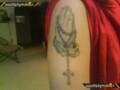 Praying Hands Tattoo With Rosary