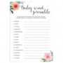 Printable Baby Shower Word Scramble