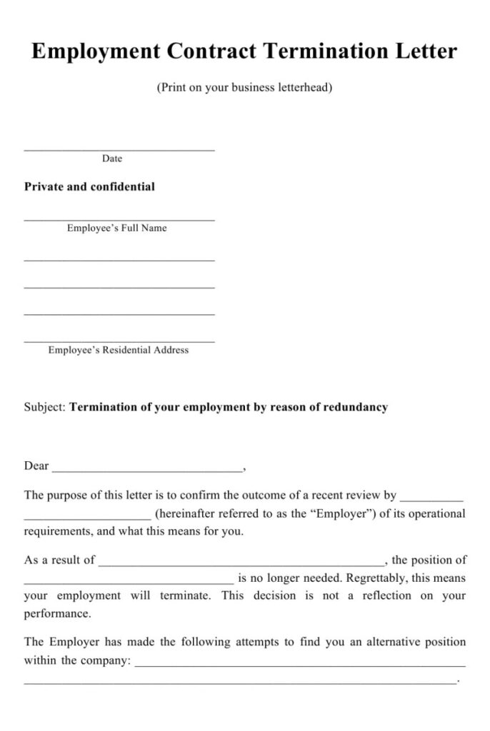 Temporary Employee Contract Template Free Sample, Example & Format