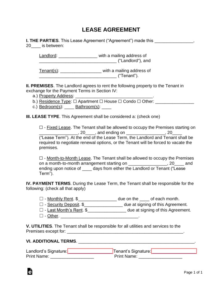 Tenancy Agreement Template Free Download - Free Sample, Example ...