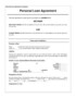 Personal Loan Agreement Template Free Download