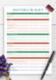 Monthly Agenda Template With Budget Planning