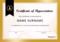Template For Certificate Of Appreciation In Microsoft Word