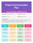 Project Management Communication Plan Template Sample